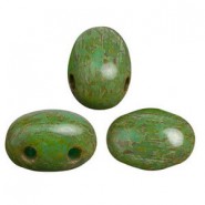 Les perles par Puca® Samos Perlen Opaque green turquoise travertin dark 63130/86805